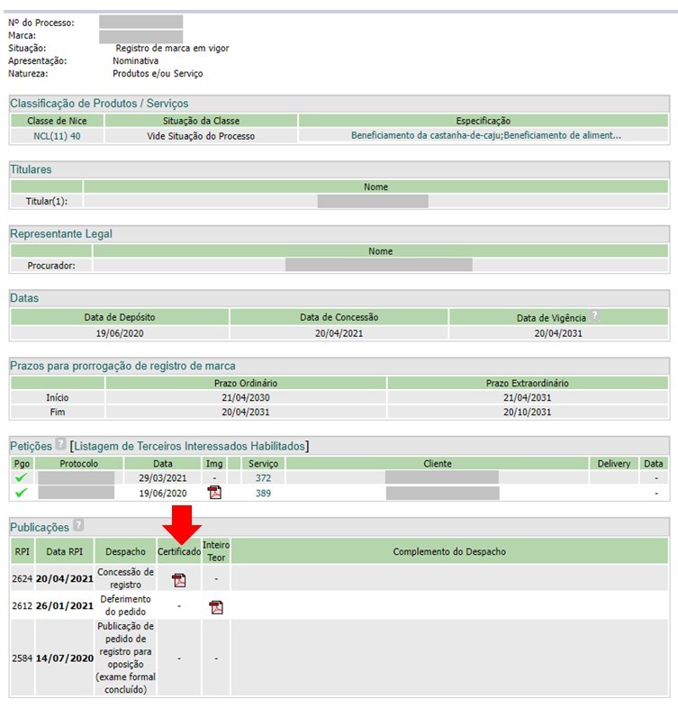 INPI disponibiliza lista dos códigos de despachos de marcas — Instituto  Nacional da Propriedade Industrial